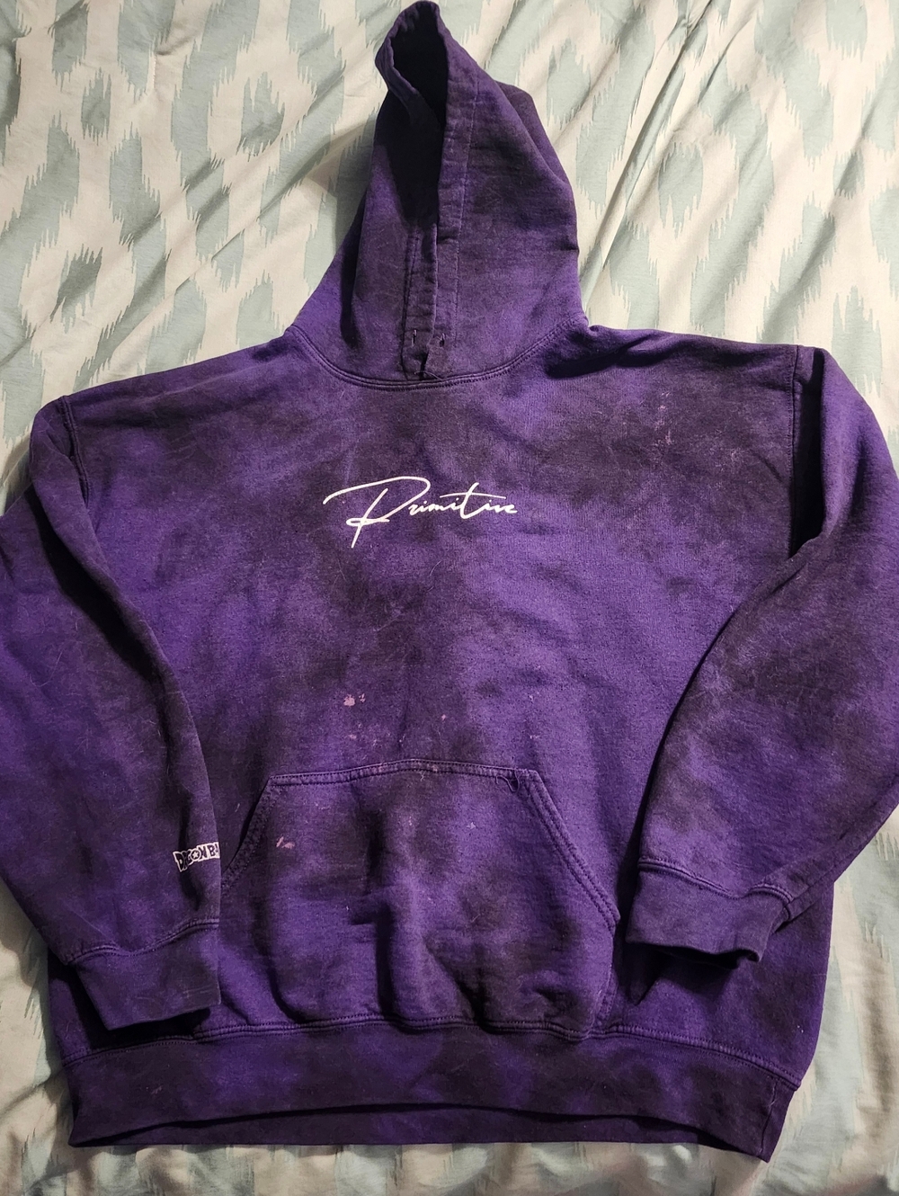 Primitive Hoodie Purple Tie Dye Dragon Ball Super Beerus Men's Size Medium
